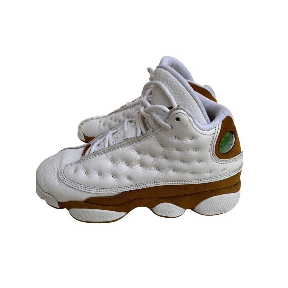 Jordan 13 Retro Sneakers Big Kids 6Y White‎ Wheat Basketball Shoes